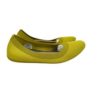 Allbirds Women's 7 Yellow Volt Tree Breezer Ballet Flats NWOT Lightweight